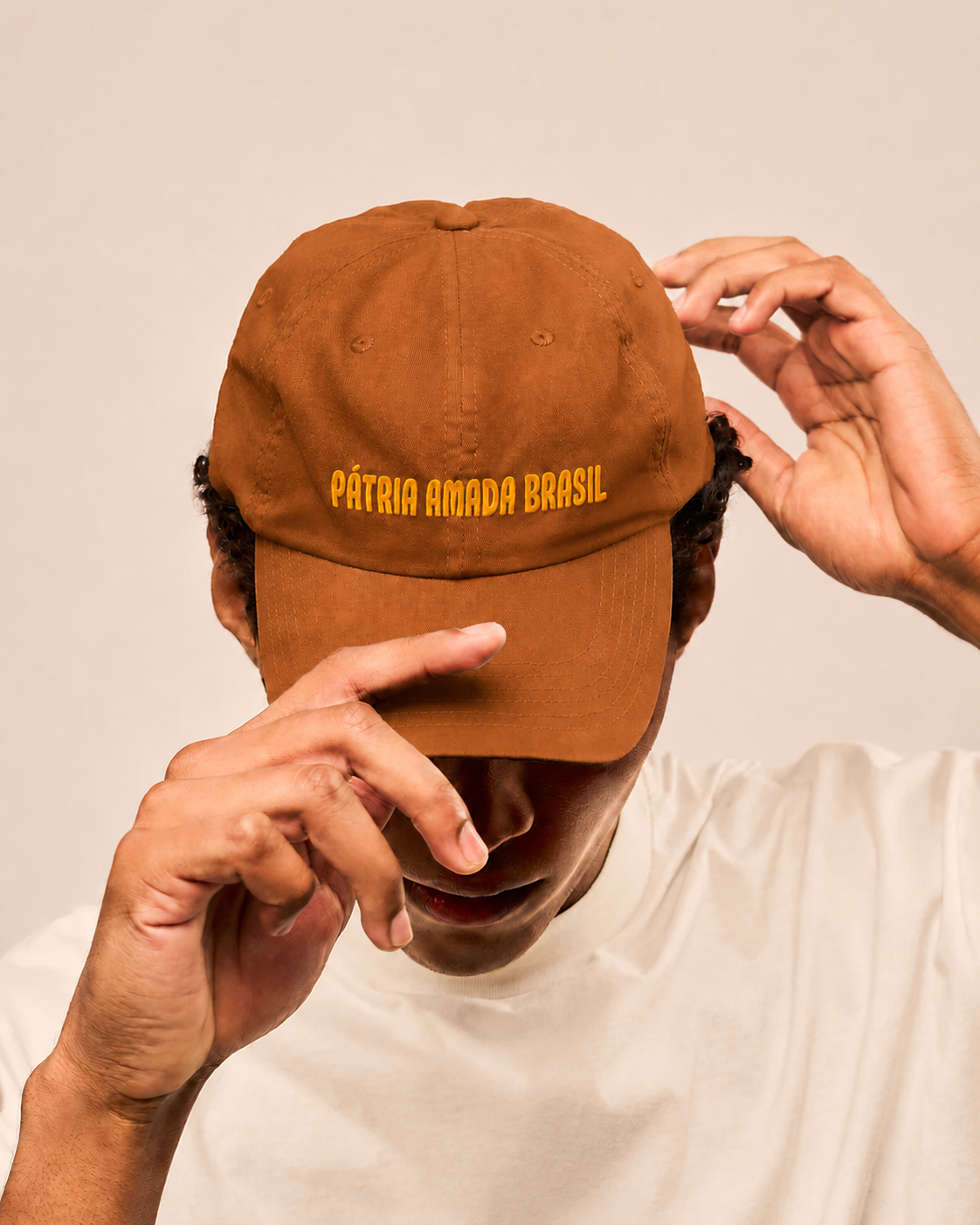 Boné Pátria amada Brasil - Marrom