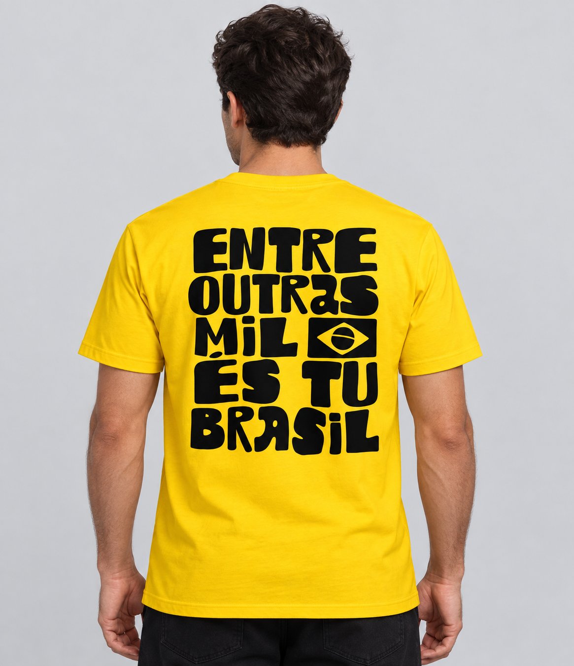 Camisa Entre outras mil és tu Brasil — homem, costas