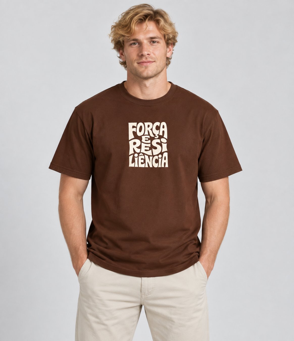 Camisa Força e Resiliência — homem, frente
