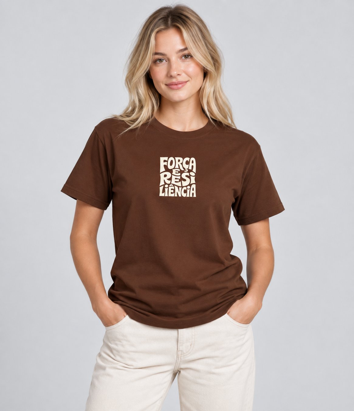 Camisa Força e Resiliência — mulher, frente